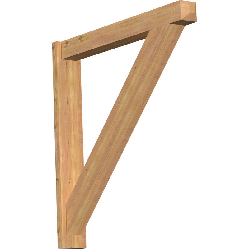 Artisan traditionnel en bois rustique, Cèdre rouge de l'Ouest l 5 1/2 po (lisse), P 40 po x H 40 po
