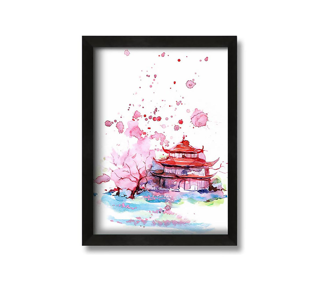 Gerahmtes Leinwandbild Chinese Aquarell