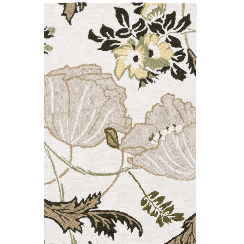 Jardin Hand Tufted Wool;Cotton Floral Indoor Rug, 6'-0" X 9'-0" Rectangle