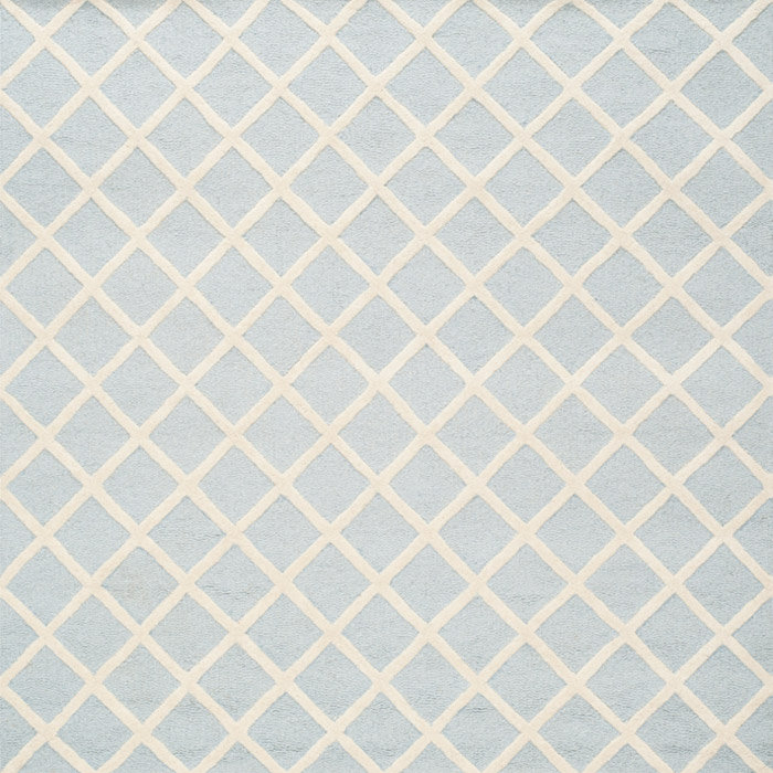 Sanyla Hand Tufted Wool Geometric Rug, Square 6'
