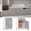  Armoire inférieure à tiroir vidaXL Lyon béton gris 50 x 46 x 81,5 cm-761897113