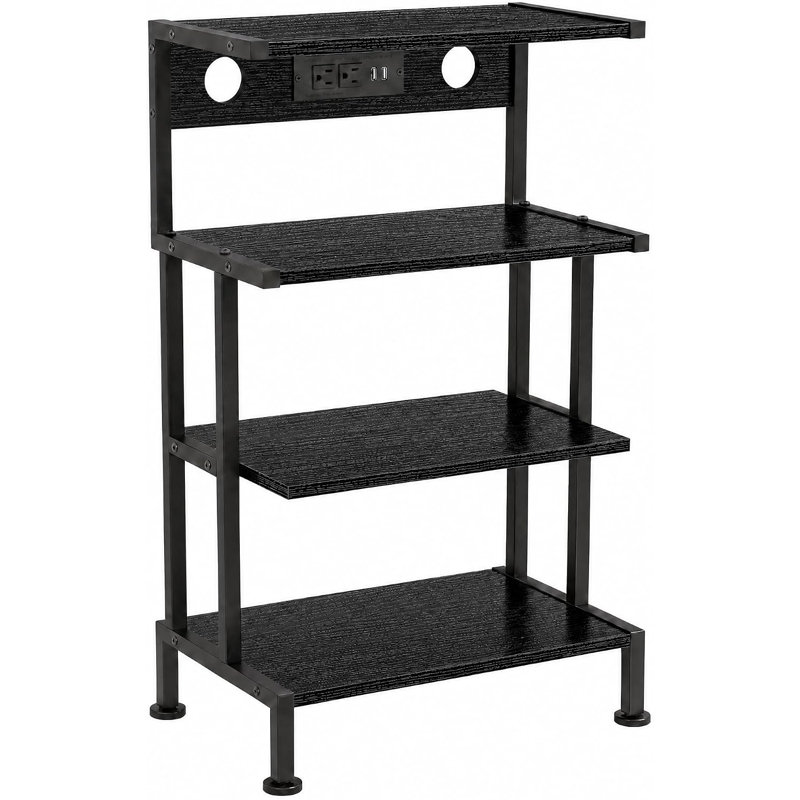 Support stéréo à 4 niveaux, tablette multimédia, support pour console de jeux, Black