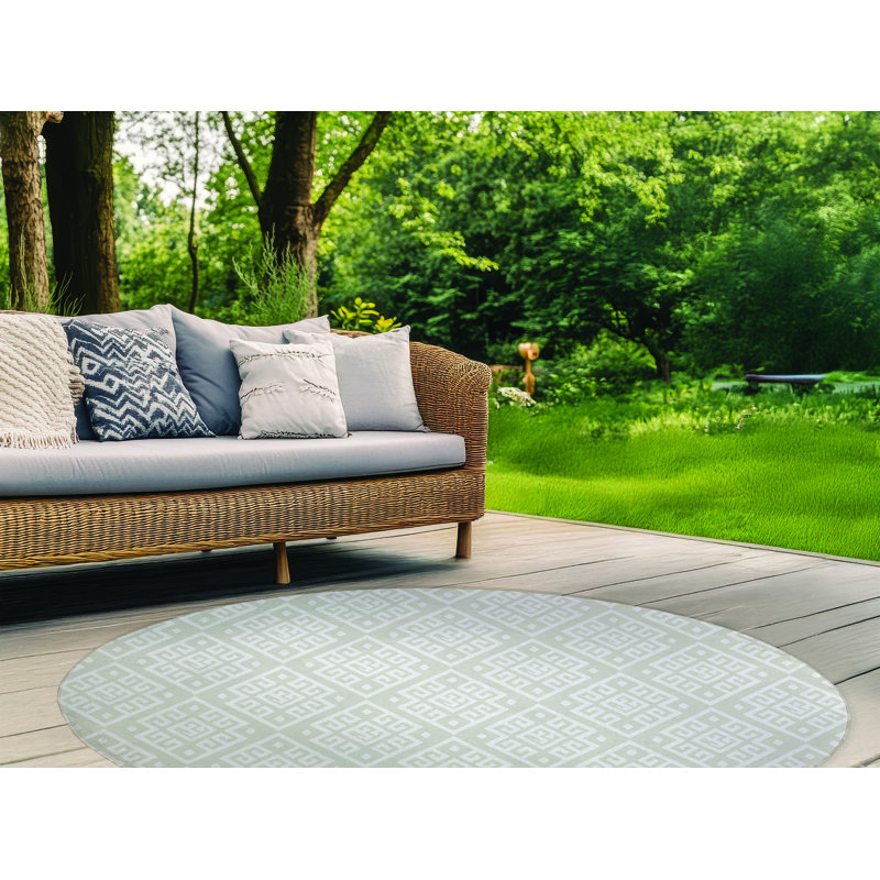 Athana Outdoor Area Rug, Round 5'
