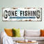 «Gone Fishing», impression sur toile-438635271