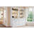 83.4"Tall Bookshelf Suite, Modern Bookcase Suite With Leding,Doors And Drawers,2-Piece Set Storage Bookcase With Open Shelves For Living Room,Home Office