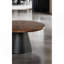 Table basse ronde de style contemporain avec base cylindrique