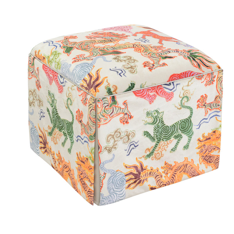 Chelsea Square Ottoman, Tibetan Tiger