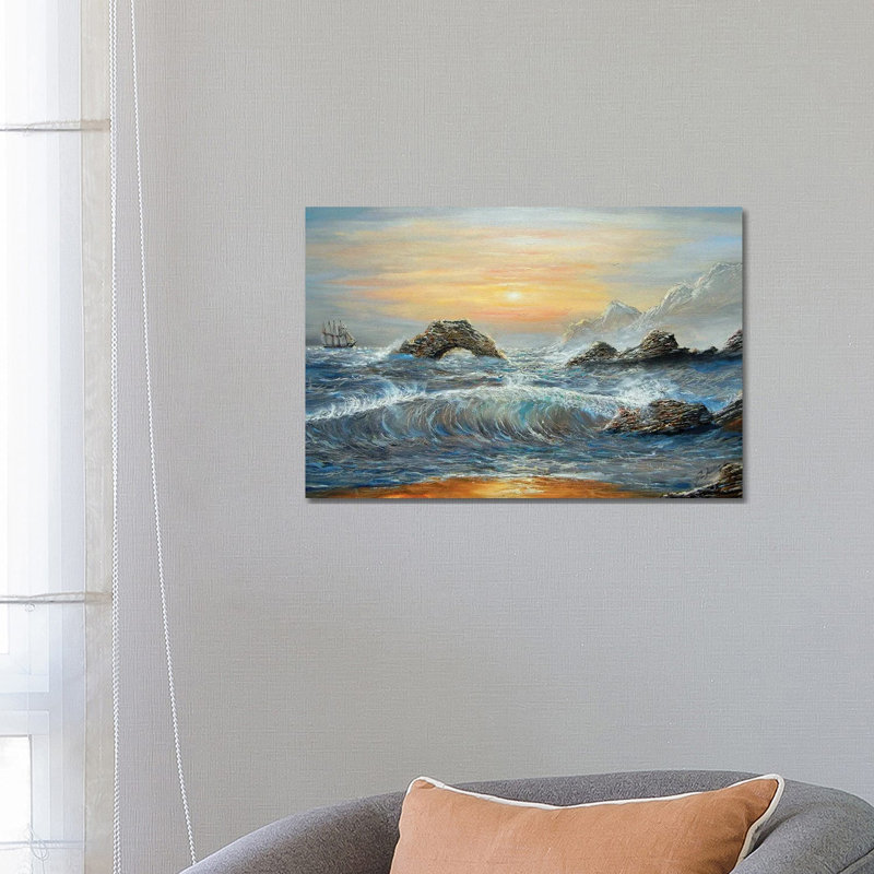 Wendis Bathroom California Coast by Jim Williams - Wrapped Canvas Painting