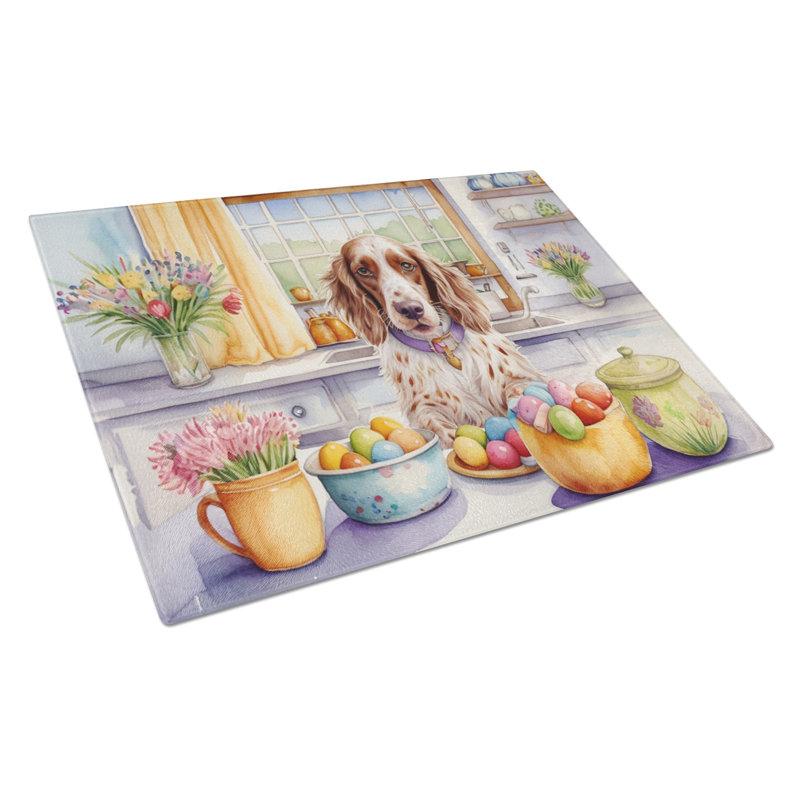 Planche à découper en verre Decorating English Setter