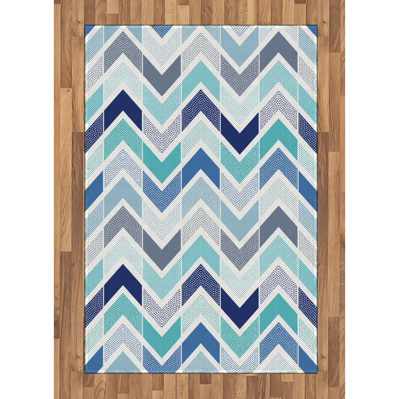 Modern High Density Long Fiber Poly Threads Decorative Area Rug Carpet, Rectangle 4' x 5'8"