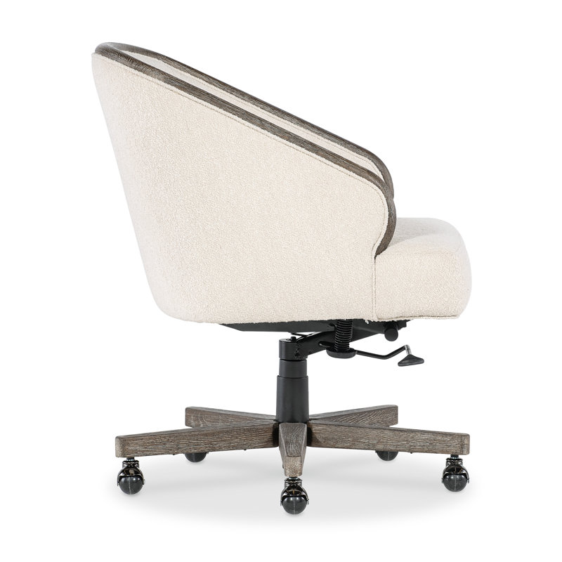 Paloma Swivel Executive Office Chair by Hooker Upholstery, Cream/Brown, Mink