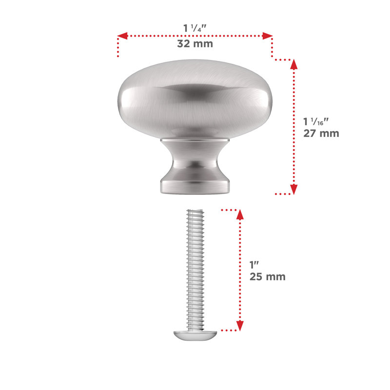 1 1/4" Diameter Round Knob