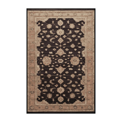 Machine Washable Overdyed Brown Area Rug