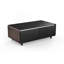Table basse moderne intelligente avec réfrigérateur intégré, haut-parleurs Bluetooth, chargement sans fil, prise de courant, ports USB, RVB clair, brun-2087354017