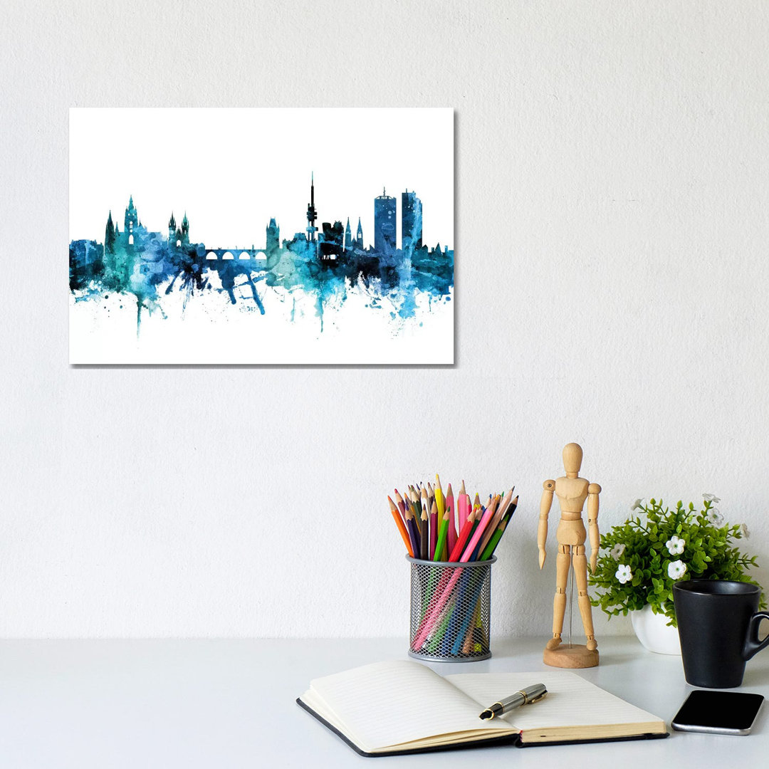 Prague (Praha), Czech Republic Skyline by Michael Tompsett - Wrapped Canvas Gallery-Wrapped Canvas Giclée