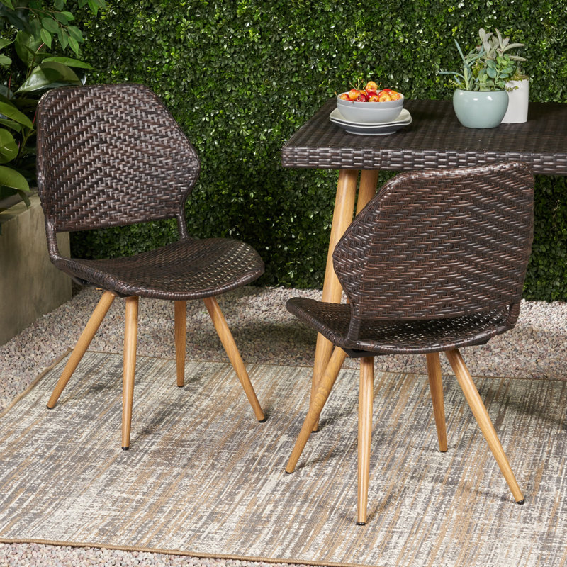 Chaise de salle à manger Laryn, ensemble de 2 chaises de cuisine