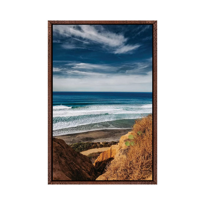 Torrey Pines San Diego II 1 Piece Wall Art on Canvas, 101.6cm H x 66.04cm W x 3.81cm D, Classic Brown Wood Framed