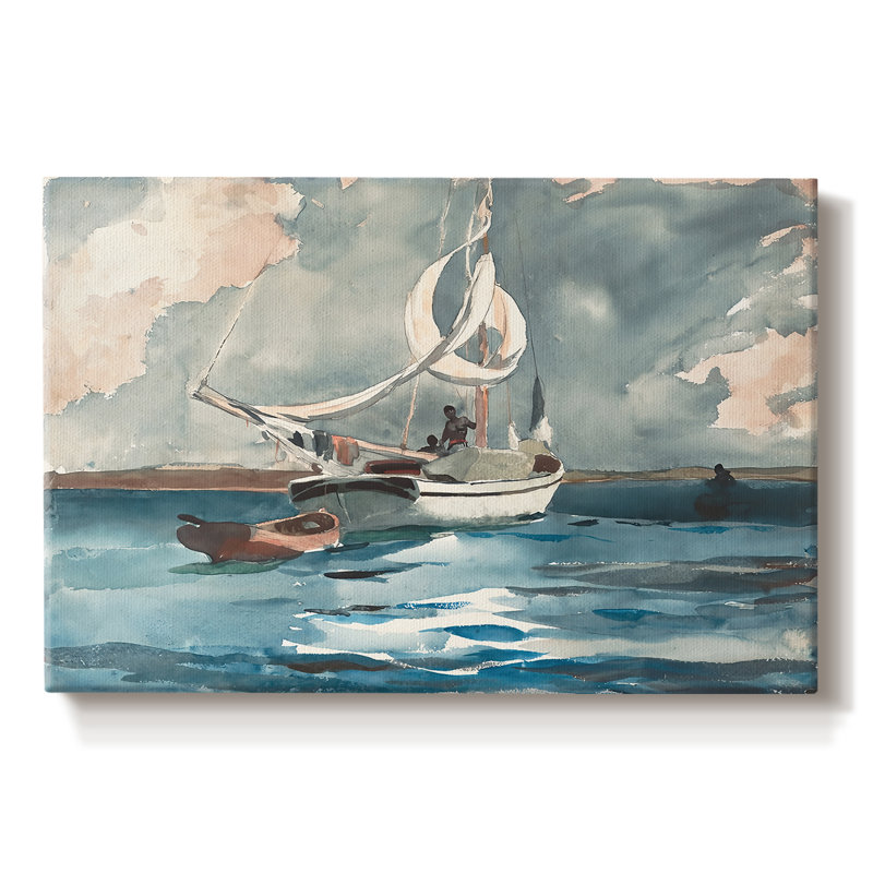 Sloop, Bermuda-Winslow Homer-Gallery Wrapped Canvas-1899, 8x12