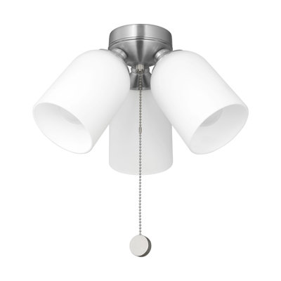 Generation Lighting Fan 3-light Dimmable Emile Ceiling Fan Light Kit in Brushed Nickel finish