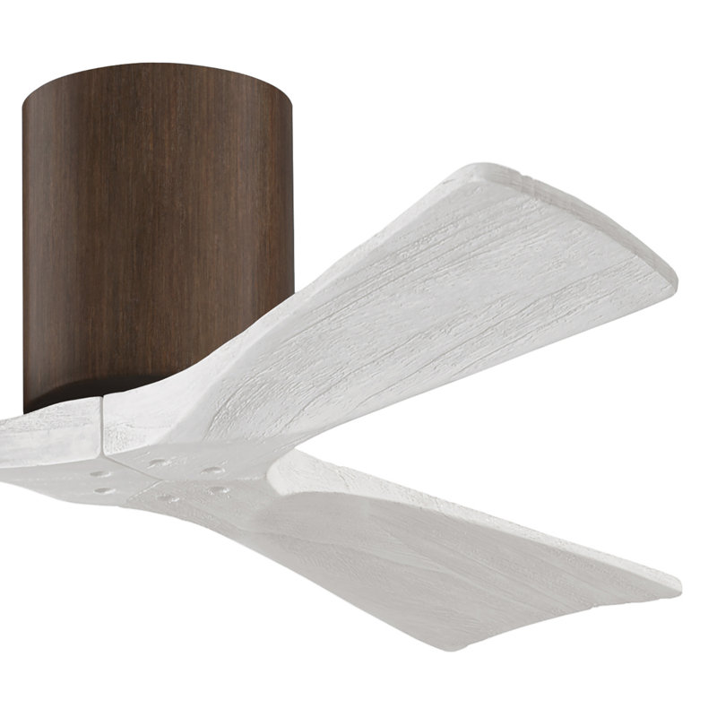 Ventilateur de plafond à 3 pales Olivier, Noyer, Blanc mat, 42"
