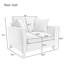 Fauteuil surdimensionné de 46,9 po, tissu chenille, fauteuil confortable et demi-canapé simple avec coussin pour le salon, bureau, jaune-131608207-131608209