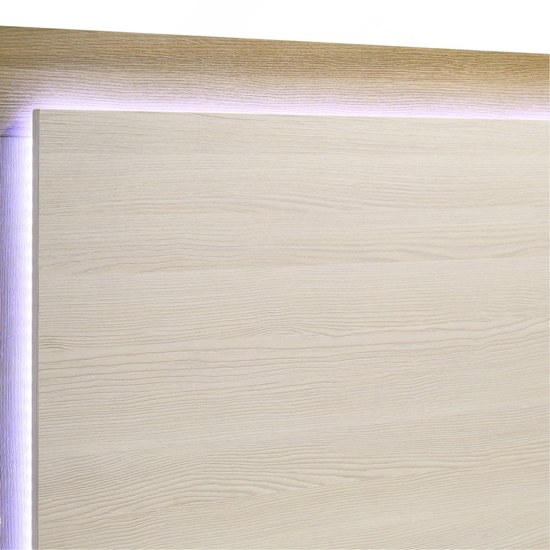 Lit plateforme en bois, lit à DEL