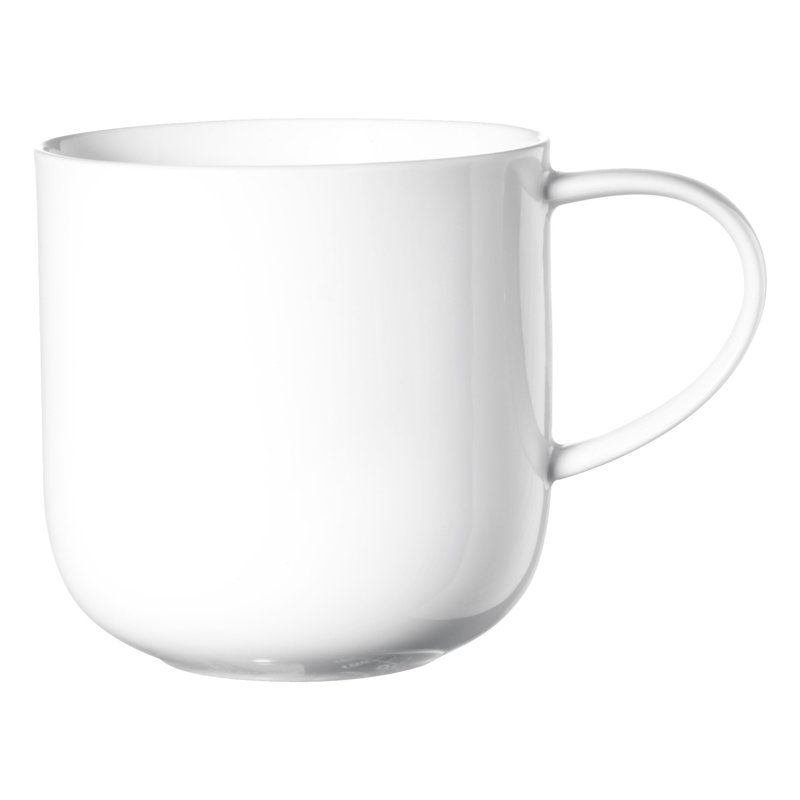 Coppa mug with handle, White
