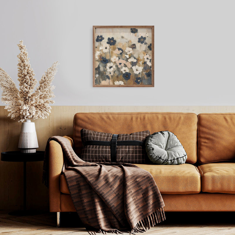 Fleurs abstraites 2 bleues par Nina Blue, H 4 po x l 4 po