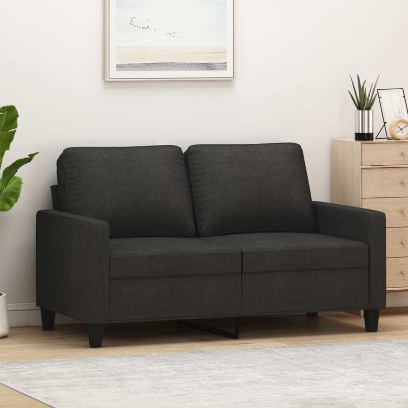 Polkton Upholstered Sofa, Black 100% Polyester, 31.5" H x 62.6" W x 30.3" D