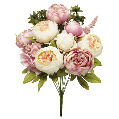Fabric Peony Arrangement
