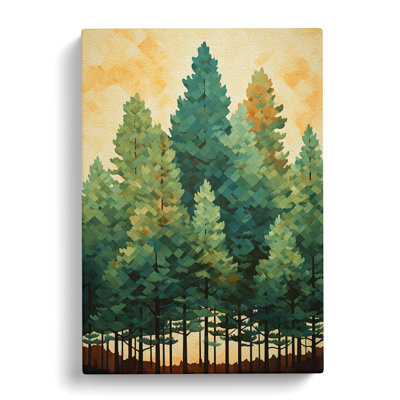 Pine Tree Modern - Wrapped Canvas