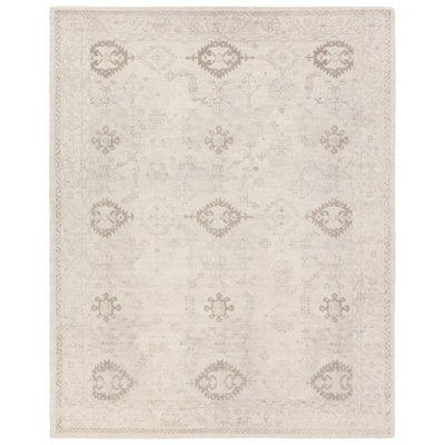 Saffron CSN04 Handmade Medallion Beige and Taupe Area Rug 