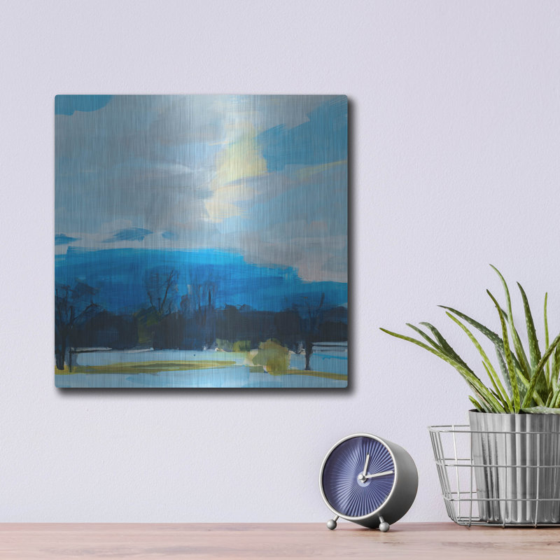  «Winter Trees» par Kathleen Robbins, art mural en métal, 12 po x 12 po, H 12 po x l 12 po