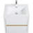 Wall-Mounted Bathroom Vanity - Sink, Floating Storage Cabinet, Stone Resin Countertop, Soft Close Drawers-1592835728-1592835741