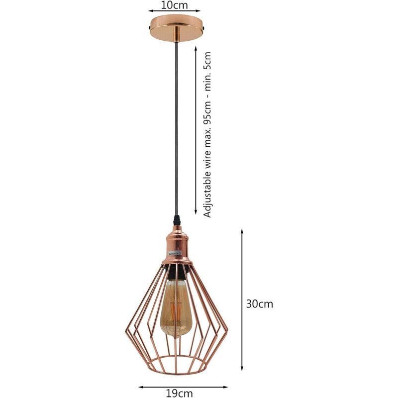 3 - Light Rose Gold Pendant