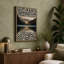 Mountain Between Stripes Eclectic 1 Piece Wrapped Canvas Wall Art-2030864667-2030864666