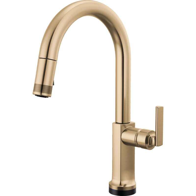 Kintsu® Smarttouch Pull-Down Faucet With Arc Spout, Lever Handle, Lumicoat® Luxe Gold