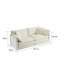 Canapé en chenille deux places avec 1 repose-pieds, canapé modulaire en L avec repose-pieds 2 places, causeuse avec repose-pieds pour petit espace en chenille-2046419927