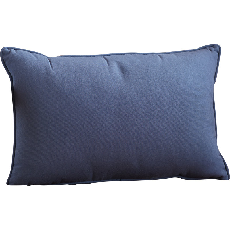 Sunbrella® Outdoor Reversible Throw Pillow, Canvas Sapphire Blue, 13" H x 21" W