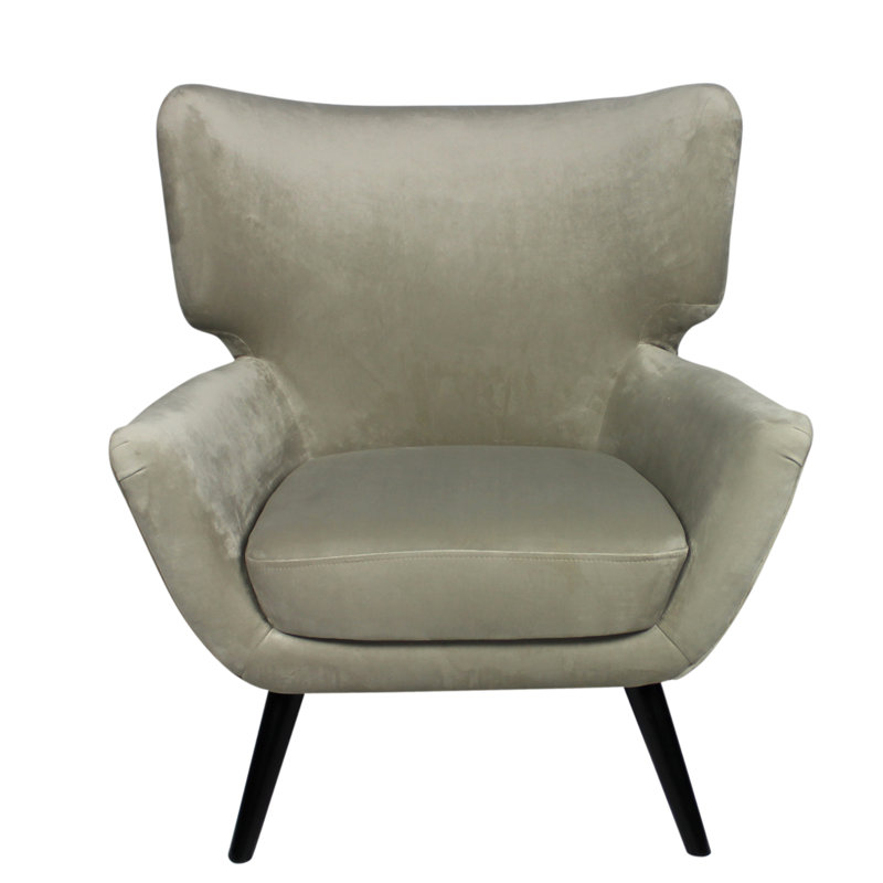 Leanos Velvet Armchair, Quartz Velvet