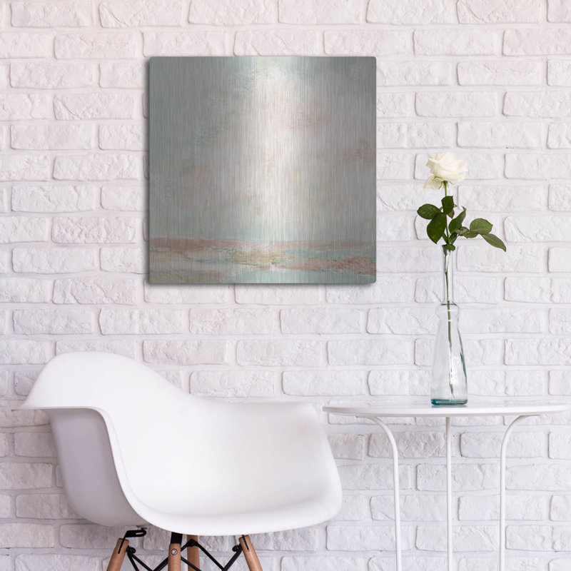 Art mural en métal  «Seafoam Marsh» par Ashley Bradley, H 24 po x l 24 po