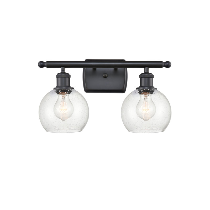 Almatine 2 - Light Vanity Light, Matte Black, Incandescent