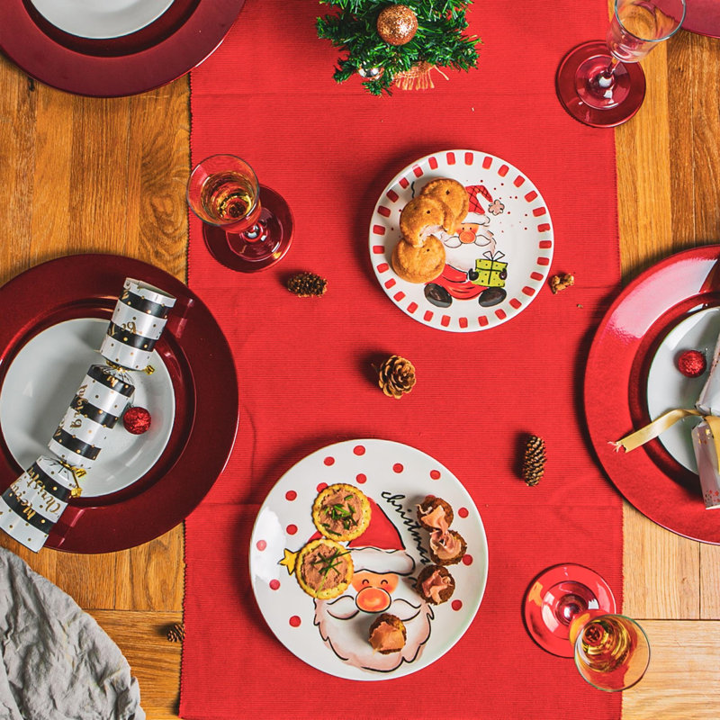 Nicola Spring - Father Christmas Dinner Plate - 25.5cm - White