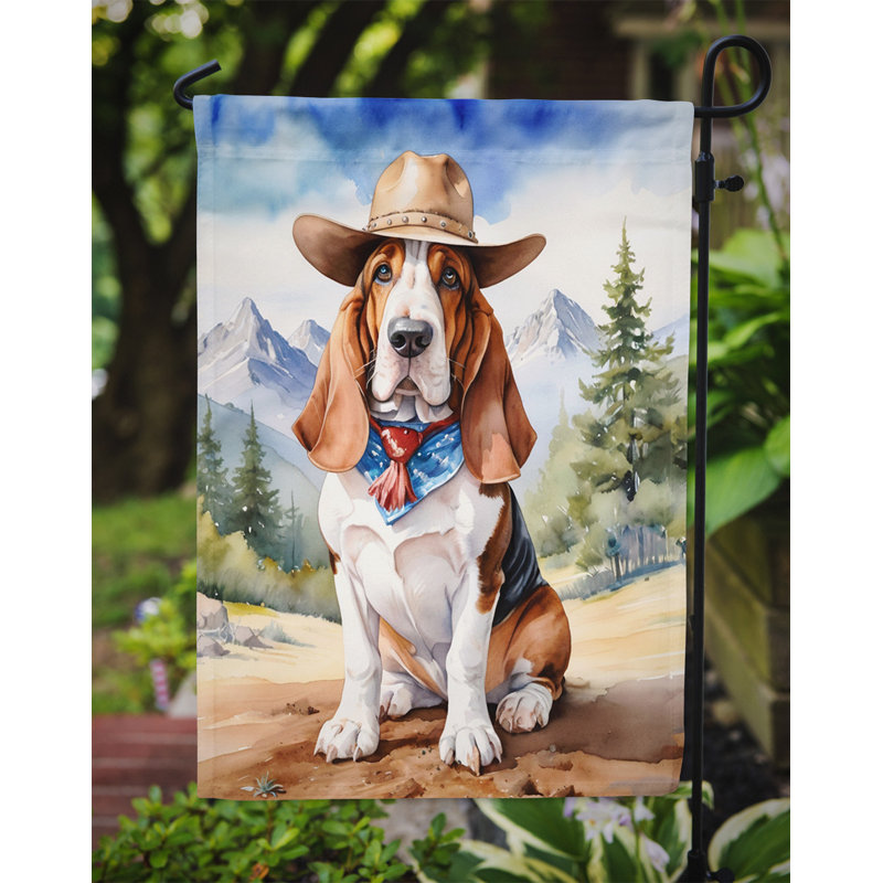 Drapeau Cowboy Welcome Garden, Basset hound