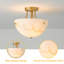Plafonnier semi-encastré 2 lumières bol Veiné-1848732479
