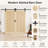 Wood Slat Panel Sliding Barn Door - Solid Wood Interior Door Include Installation Hardware Kit-105427134