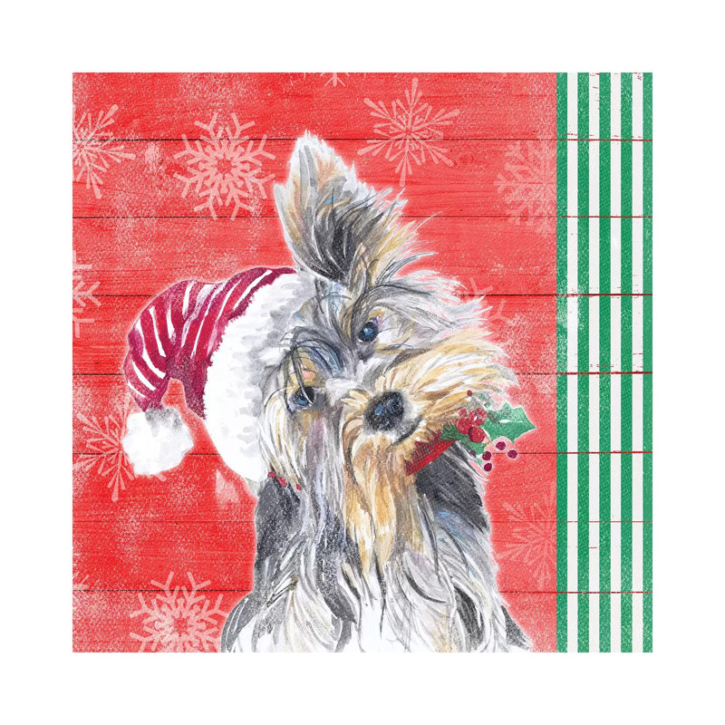 Holiday Puppy III by Patricia Pinto - Wrapped Canvas Gallery-Wrapped Canvas Giclée, 30.48cm H x 30.48cm W