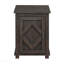 Table de chevet traditionnelle rustique avec tablette de rangement réglable au fini brun