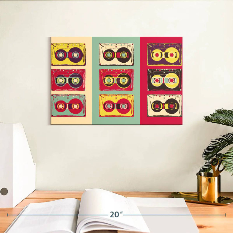Abarca Retro Tapes, 8" H x 12" W