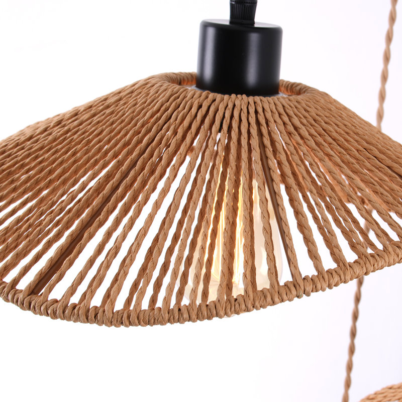 Luminaire suspendu en rotin 3 lumières Nia